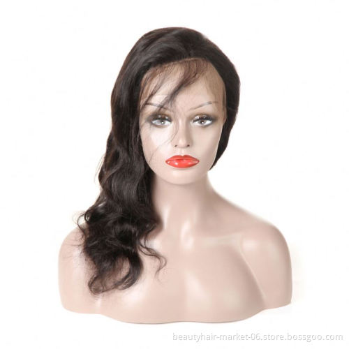 12A Brazilian Young Girl One Donor Remy Virgin Hair Human Full Lace Wig Top Quality Body Wave Human Hair Full Lace Wig